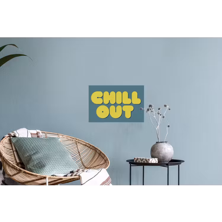 Muursticker - Chill out - Geel - Blauw — 4