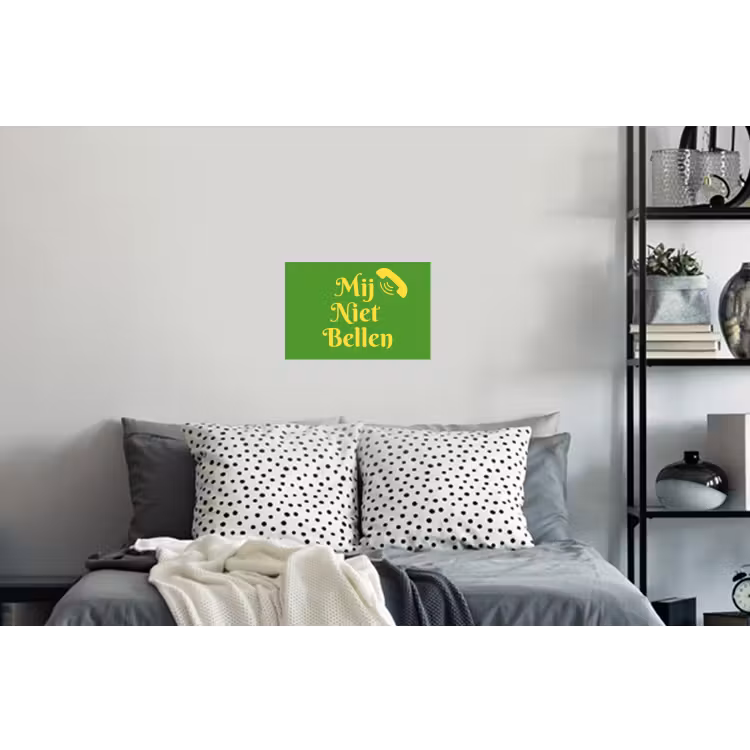 Muursticker - Mij niet bellen - Telefoon - Groen — 5