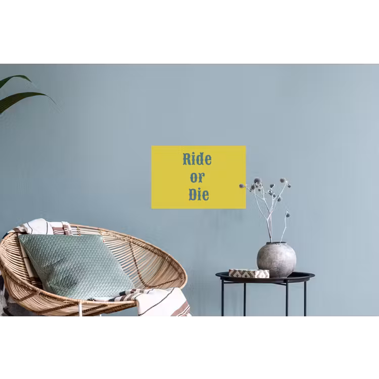 Muursticker - Ride or die - Geel - Blauw — 4