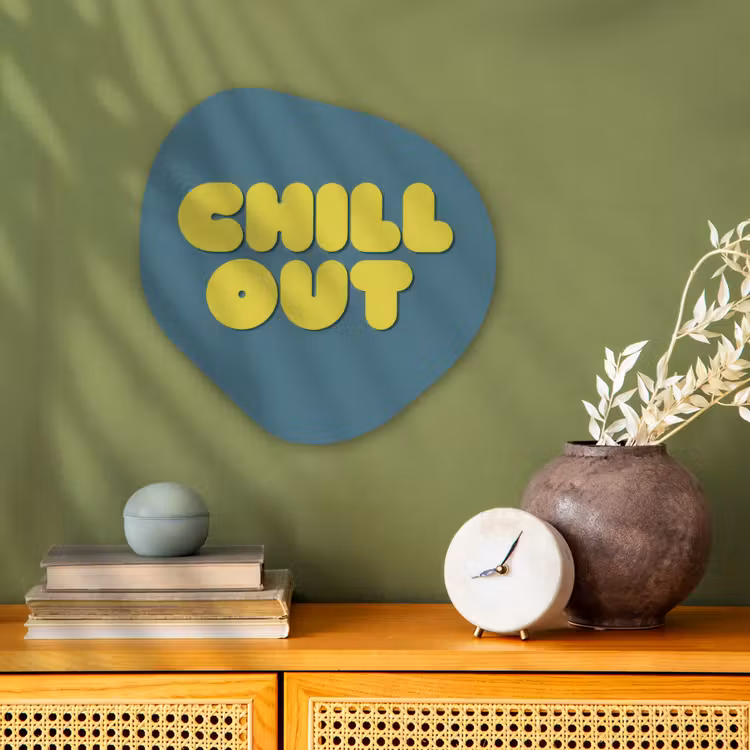 Organisch schilderij - Forex - Chill out - Geel - Blauw — 2