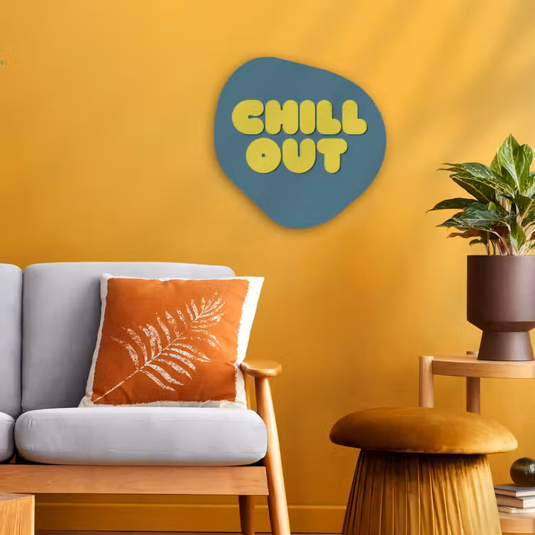 Organisch schilderij - Forex - Chill out - Geel - Blauw — 3