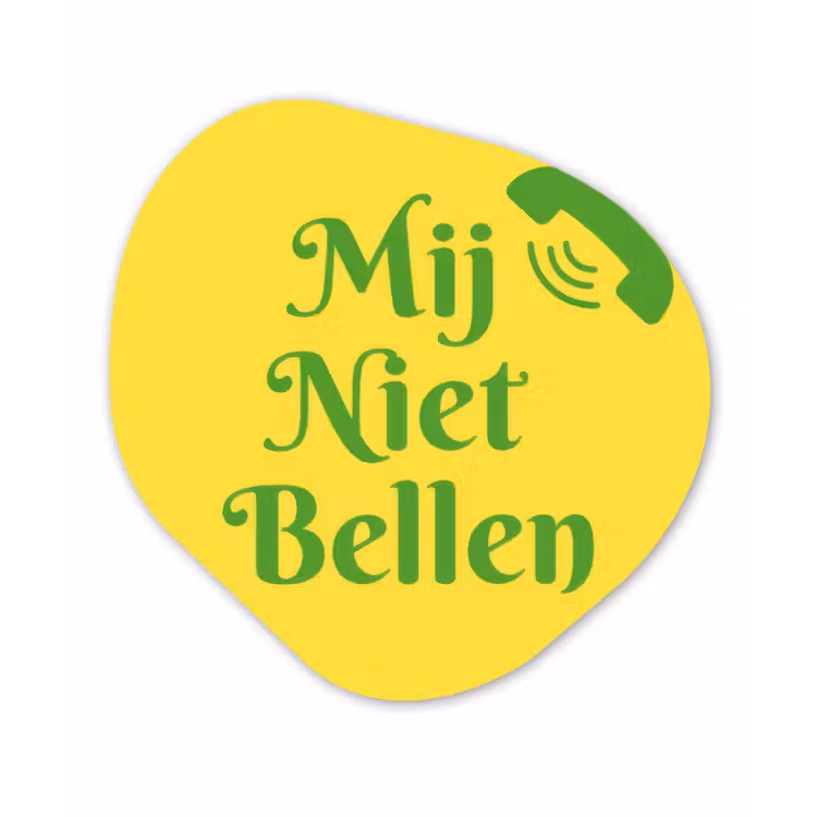 Organisch schilderij - Forex - Mij niet bellen - Telefoon - Geel — 1