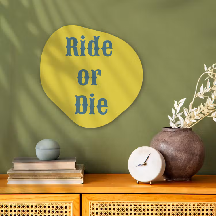 Organisch schilderij - Forex - Ride or die - Geel - Blauw — 2