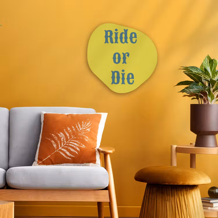 Organisch schilderij - Forex - Ride or die - Geel - Blauw — 3