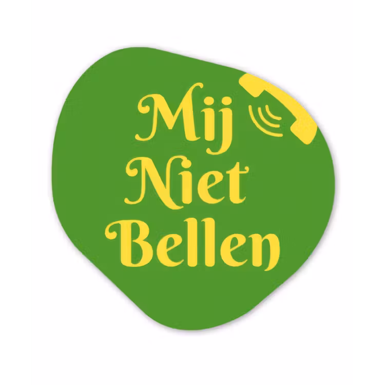 Organische schilderij - Aluminium - Mij niet bellen - Telefoon - Groen — 1
