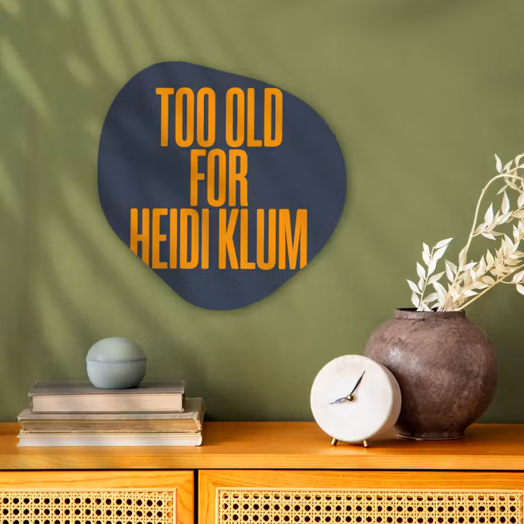 Organisch schilderij - Forex - Too old for heidi klum - Geel - Blauw — 2