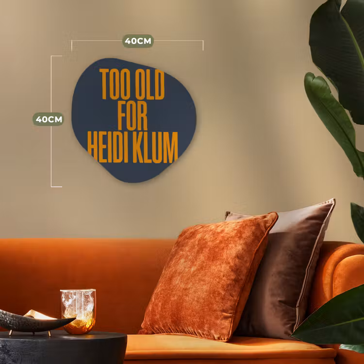 Organisch schilderij - Forex - Too old for heidi klum - Geel - Blauw — 4