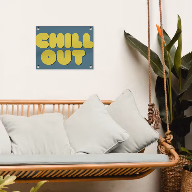 Tuinposter - Chill out - Geel - Blauw — 5