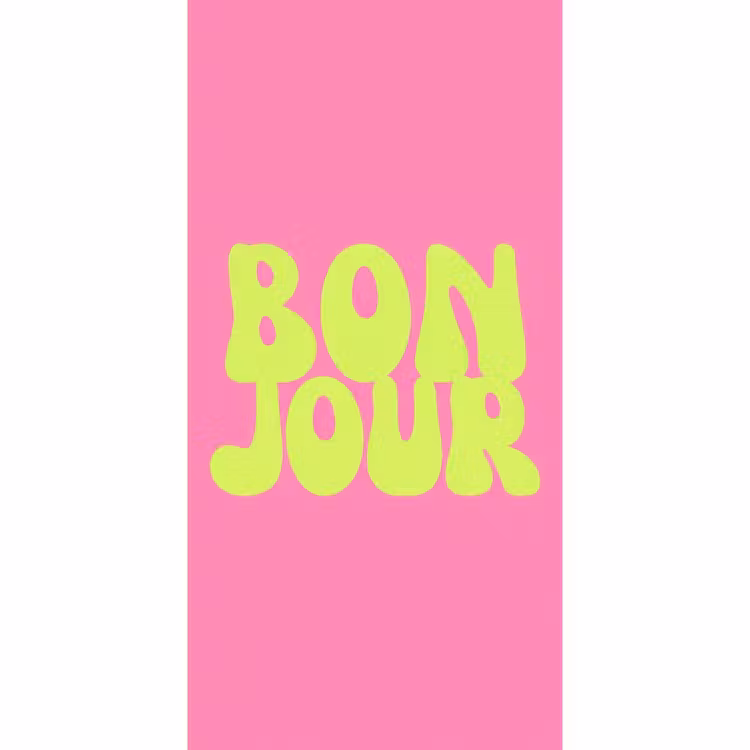 Behang - Bonjour - Roze - Fel groen — 2