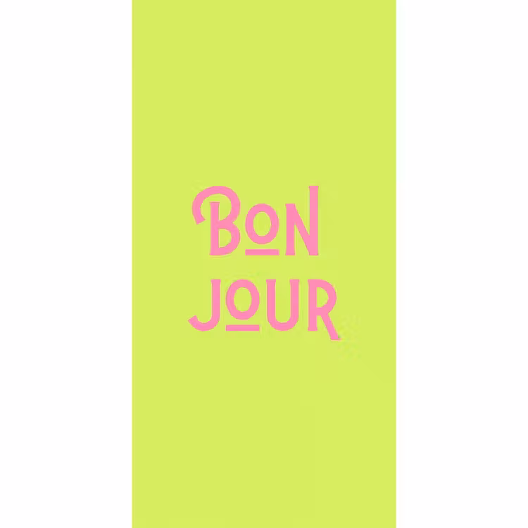 Behang - Groen - Roze - Bonjour - Art — 2