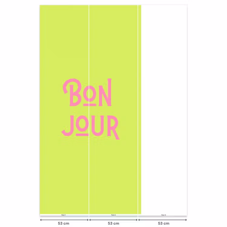 Behang - Groen - Roze - Bonjour - Art — 6