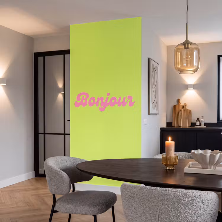 Behang - Groen - Roze - Bonjour - Retro — 5
