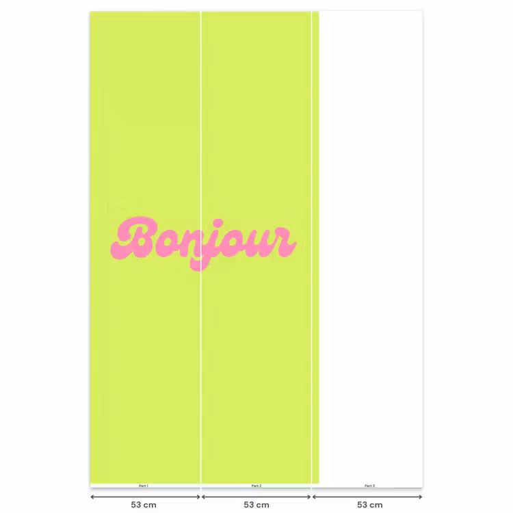 Behang - Groen - Roze - Bonjour - Retro — 6