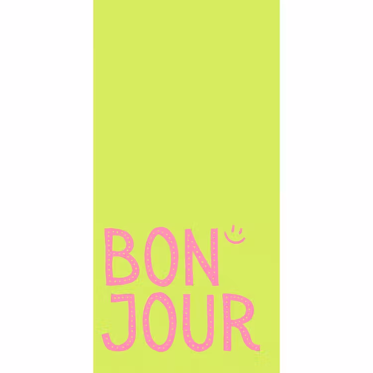 Behang - Groen - Smiley - Bonjour - Roze — 2