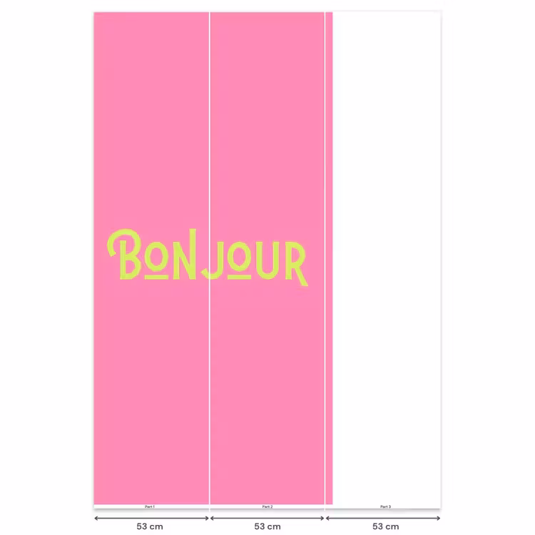 Behang - Roze - Groen - Bonjour - Art — 6