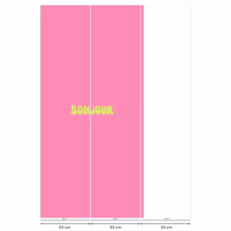 Behang - Roze - Groene - Bonjour - Organisch — 6