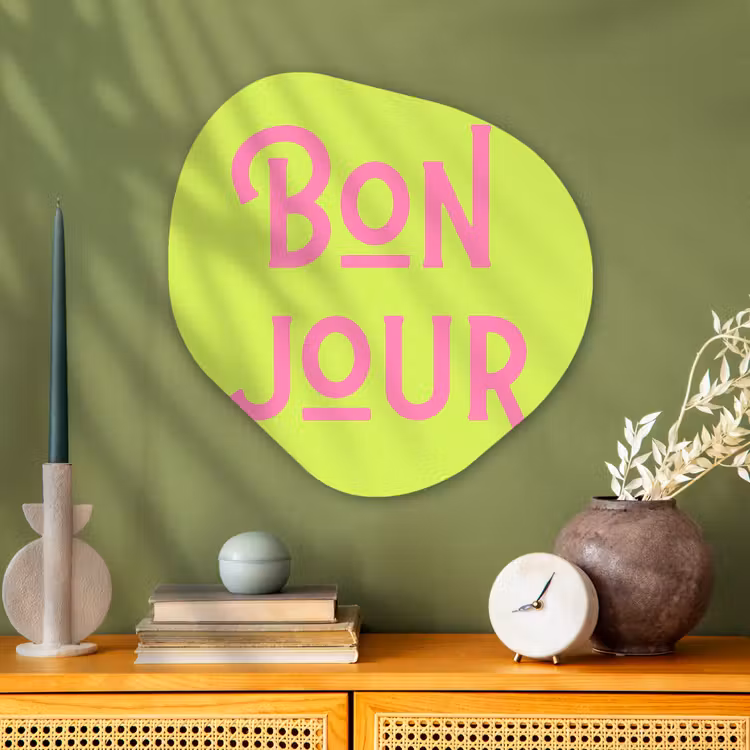 Organisch schilderij - Glas - Groen - Roze - Bonjour - Art — 2