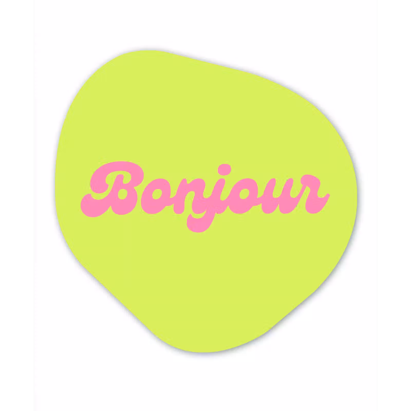 Organisch schilderij - Forex - Groen - Roze - Bonjour - Retro — 1