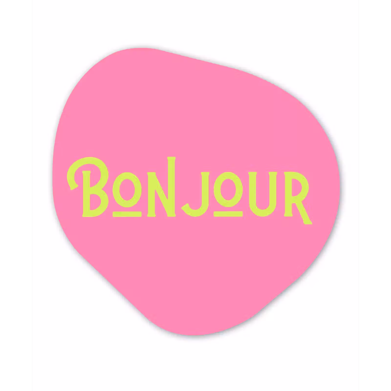 Organisch schilderij - Forex - Roze - Groen - Bonjour - Art — 1
