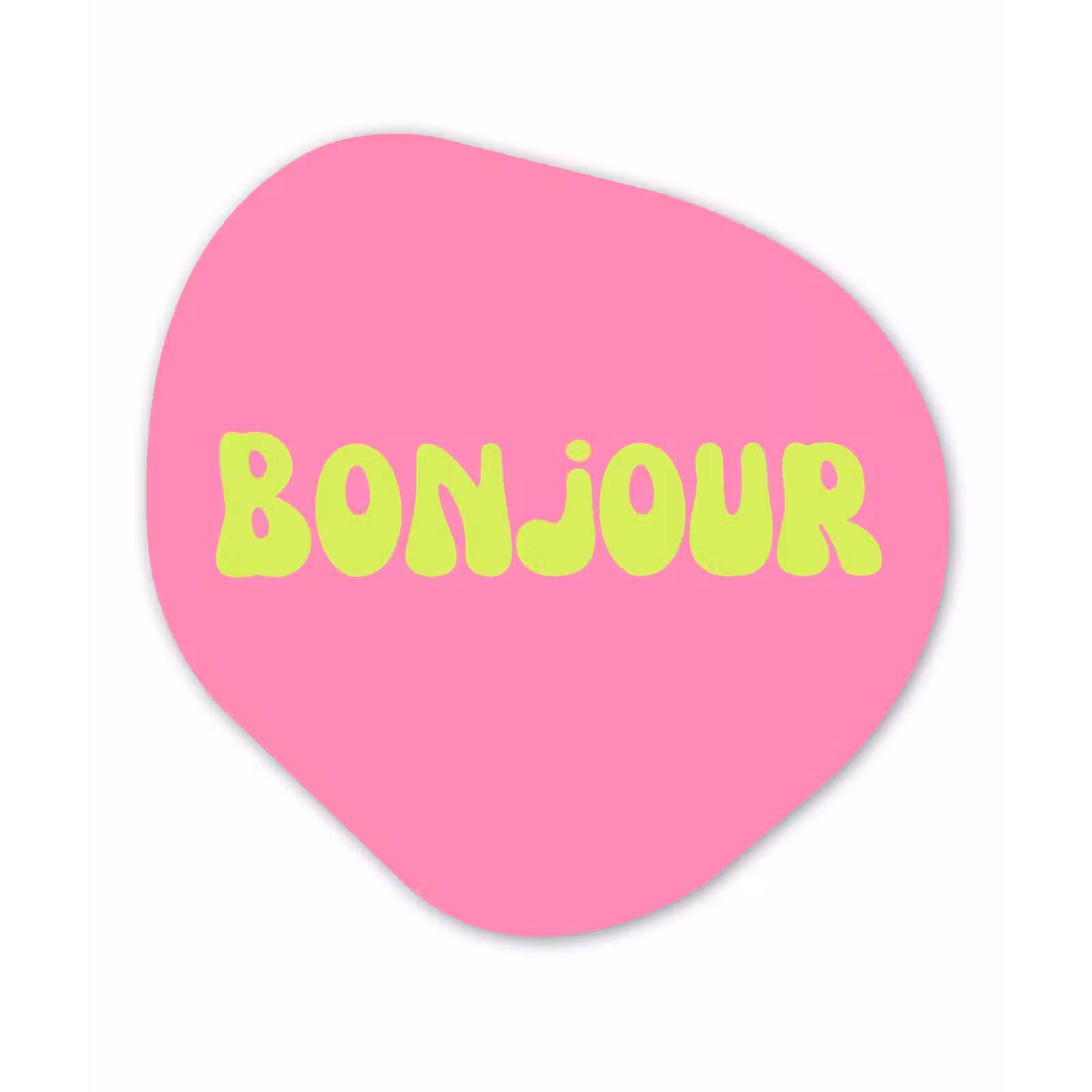 Organisch schilderij - Forex - Roze - Groene - Bonjour - Organisch — 1