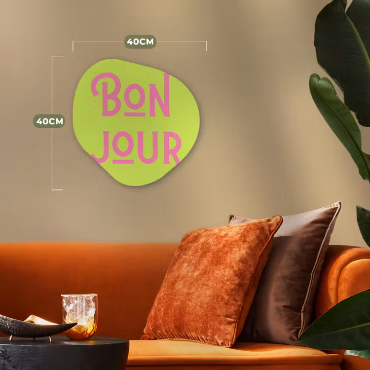 Organisch schilderij - Forex - Groen - Roze - Bonjour - Art — 4