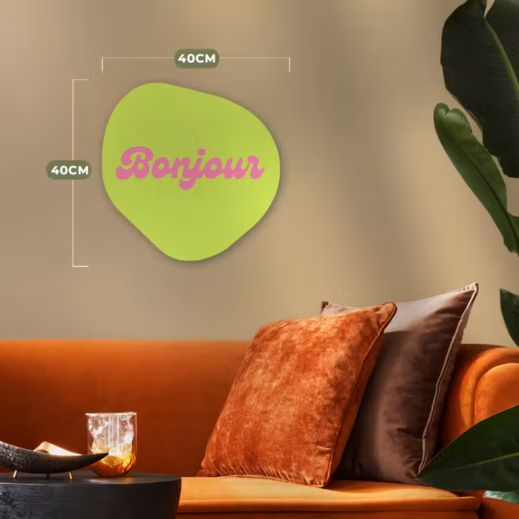 Organisch schilderij - Forex - Groen - Roze - Bonjour - Retro — 4