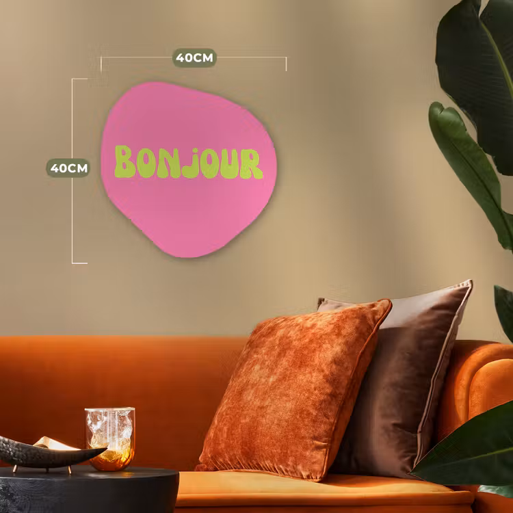 Organisch schilderij - Forex - Roze - Groene - Bonjour - Organisch — 4