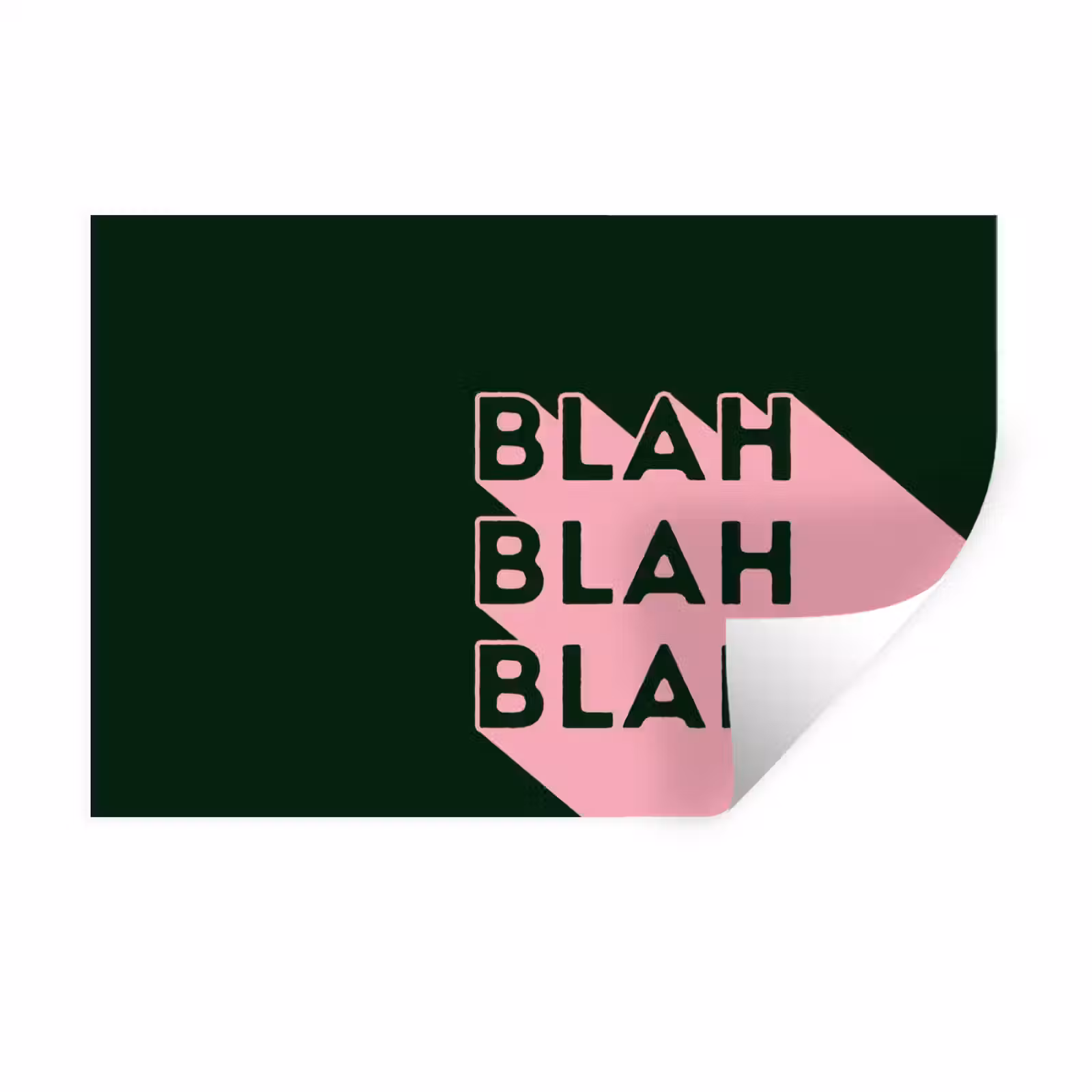 Muursticker - Donkergroen - Tekst - Schaduw - Grafisch — 1