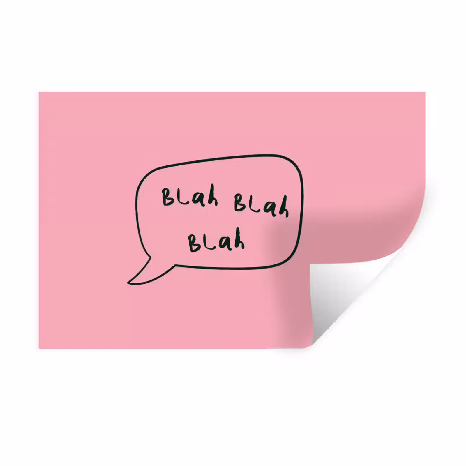 Muursticker - Tekstwolkje - BLAH BLAH BLAH - Roze — 1
