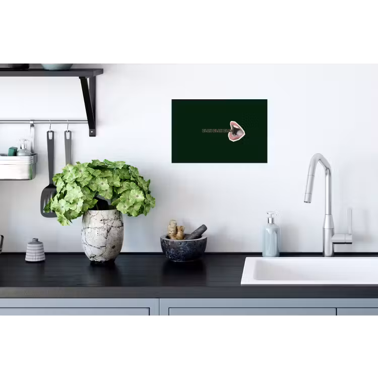 Muursticker - BLAH BLAH BLAH - Mond - Groen — 2