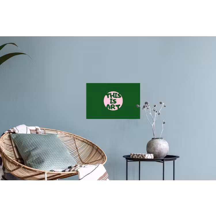 Muursticker - Cirkel - Roze - Tekst - Art — 4