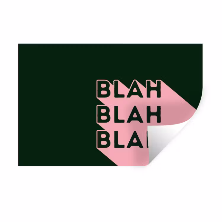 Muursticker - Donkergroen - Tekst - Schaduw - Grafisch — 1