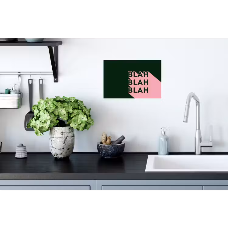 Muursticker - Donkergroen - Tekst - Schaduw - Grafisch — 2