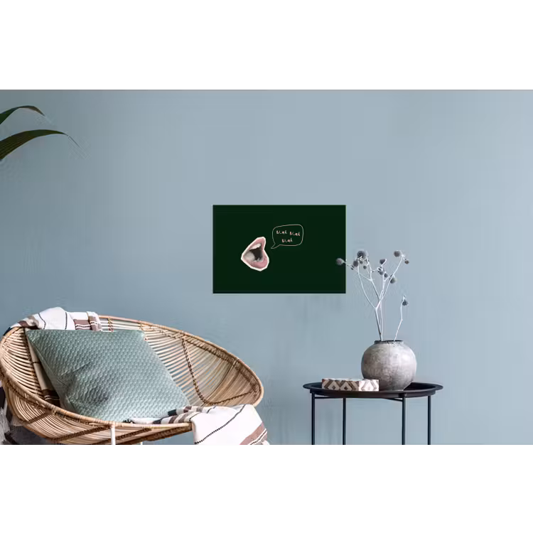 Muursticker - Illustratie - Mond - Donkergroen - Tekstwolkje — 4