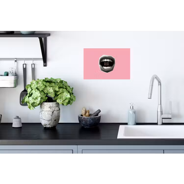 Muursticker - Mond - BLAH BLAH - Roze — 2