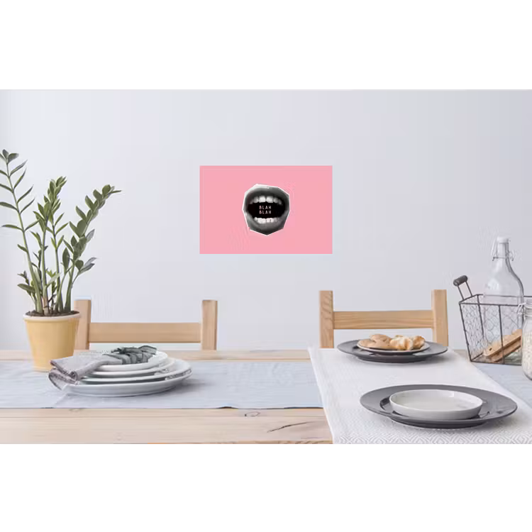 Muursticker - Mond - BLAH BLAH - Roze — 3