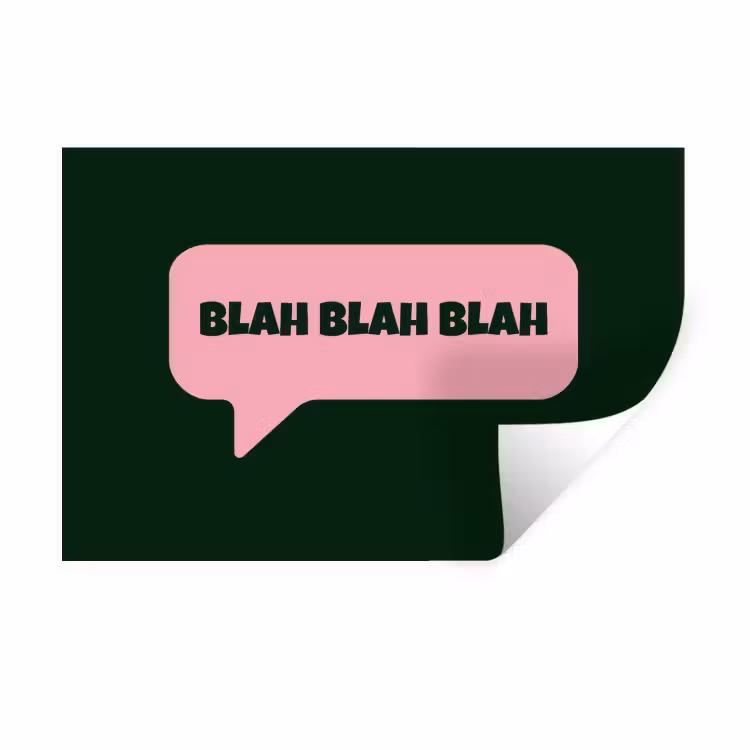 Muursticker - Tekstwolk - BLAH BLAH BLAH - Roze — 1
