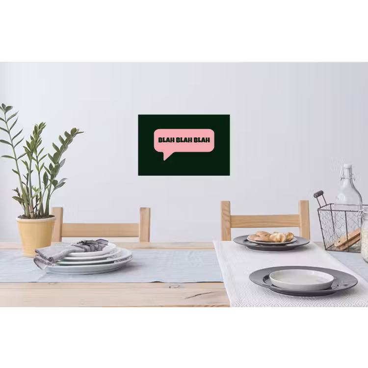 Muursticker - Tekstwolk - BLAH BLAH BLAH - Roze — 3