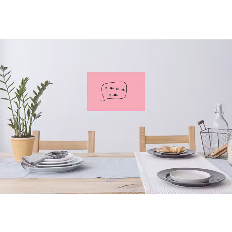 Muursticker - Tekstwolkje - BLAH BLAH BLAH - Roze — 3