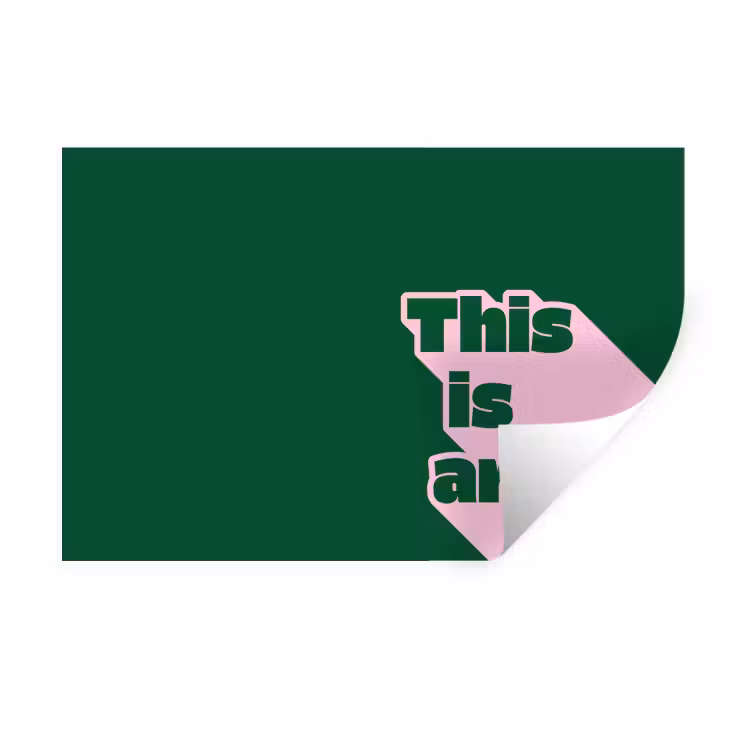Muursticker - This is art - Schaduw - Roze — 1