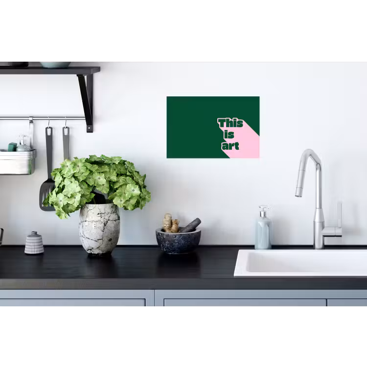 Muursticker - This is art - Schaduw - Roze — 2