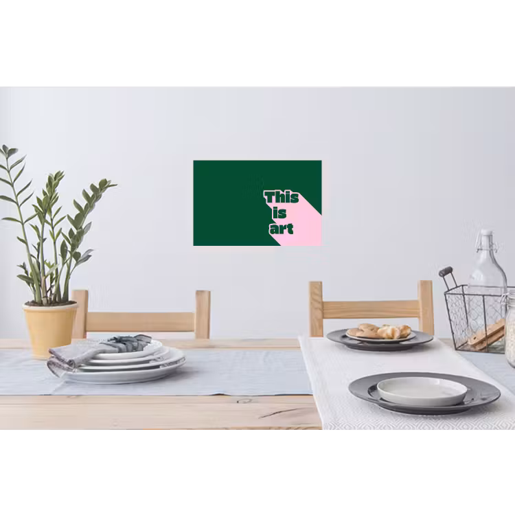Muursticker - This is art - Schaduw - Roze — 3
