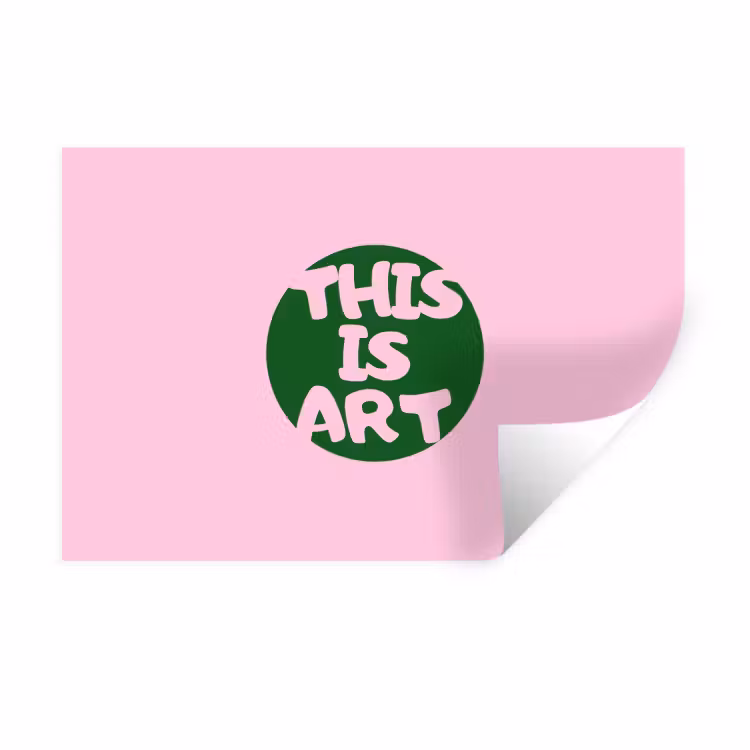 Muursticker - This is art - Tekst - Cirkel - Groen — 1