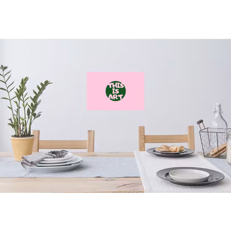 Muursticker - This is art - Tekst - Cirkel - Groen — 3