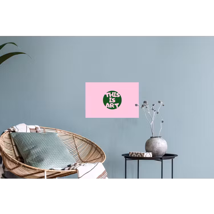 Muursticker - This is art - Tekst - Cirkel - Groen — 4