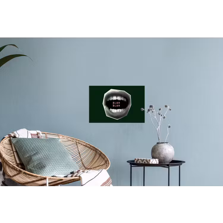 Muursticker - Mond - Groen - Illustratie - BLAH BLAH — 4