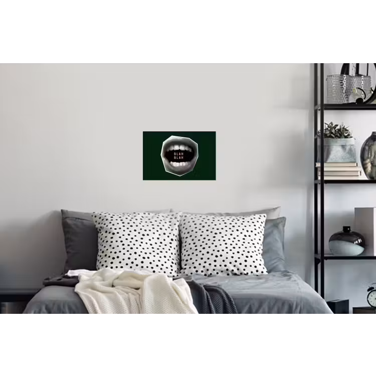 Muursticker - Mond - Groen - Illustratie - BLAH BLAH — 5