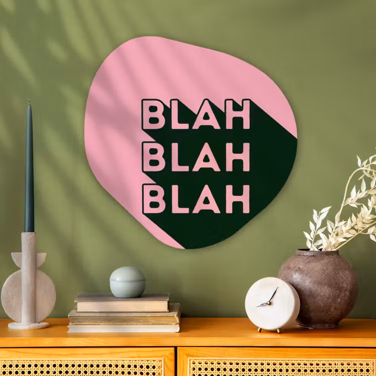 Organisch schilderij - Glas - Tekst - Grafisch - Groen - Schaduw — 2