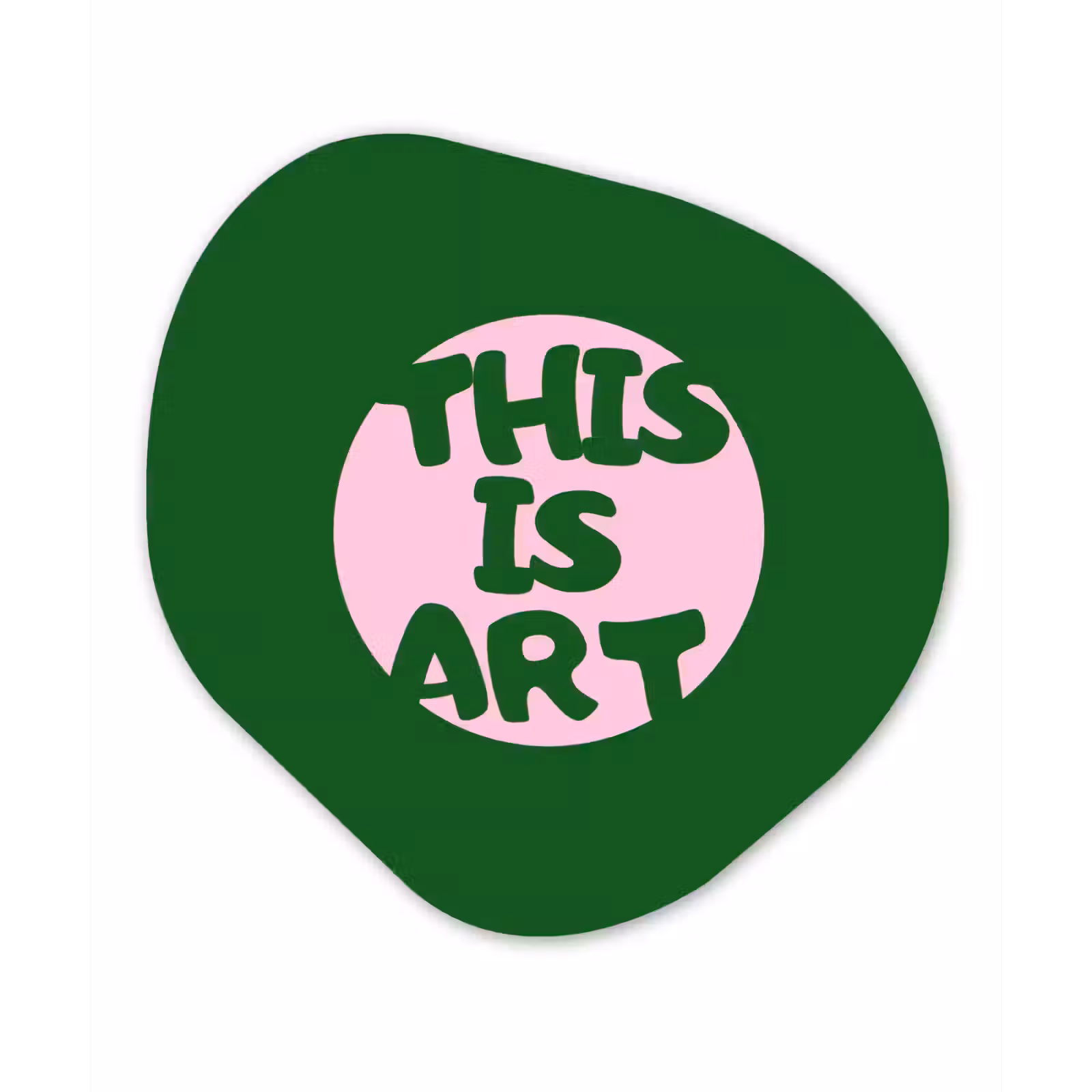 Organisch schilderij - Forex - Cirkel - Roze - Tekst - Art — 1