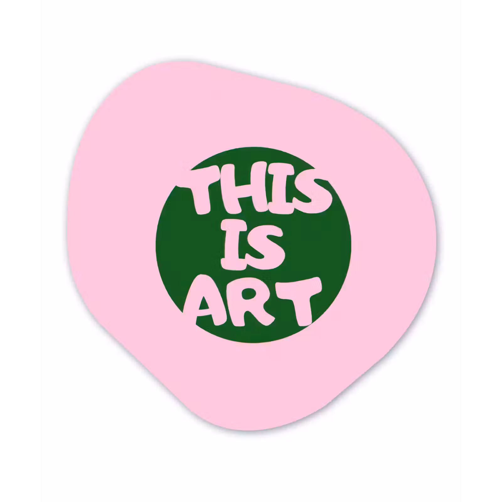 Organisch schilderij - Forex - This is art - Tekst - Cirkel - Groen — 1
